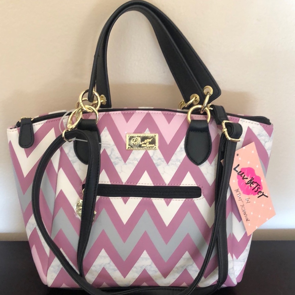 NWT Betsey Johnson Satchel w removable strap